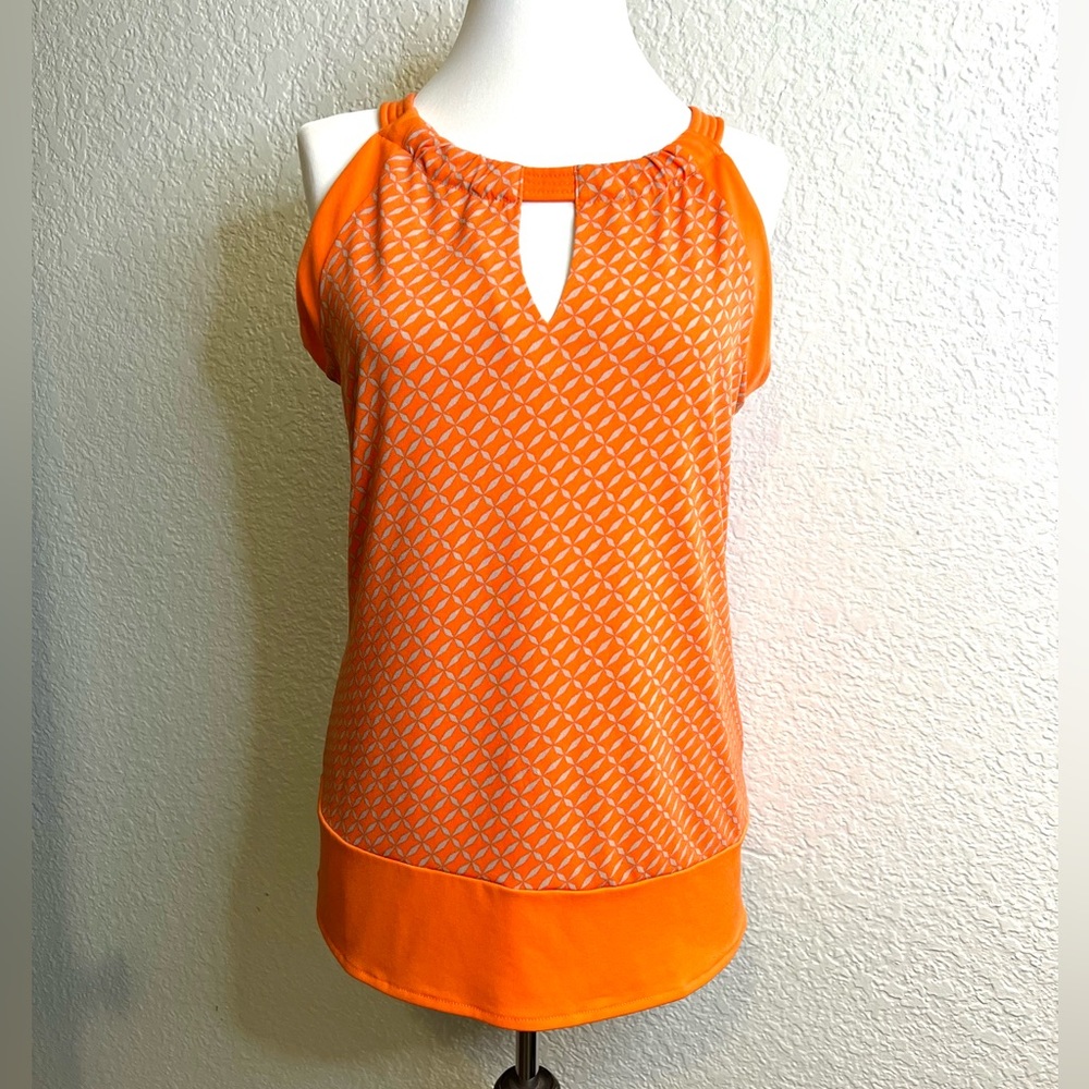 Banana Republic Orange Tan Halter Cutout Casual Summer Tank Tops Classic